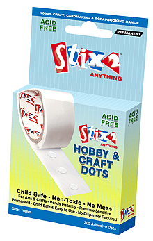 10mm Craft Glue Dots - Permanent x 200